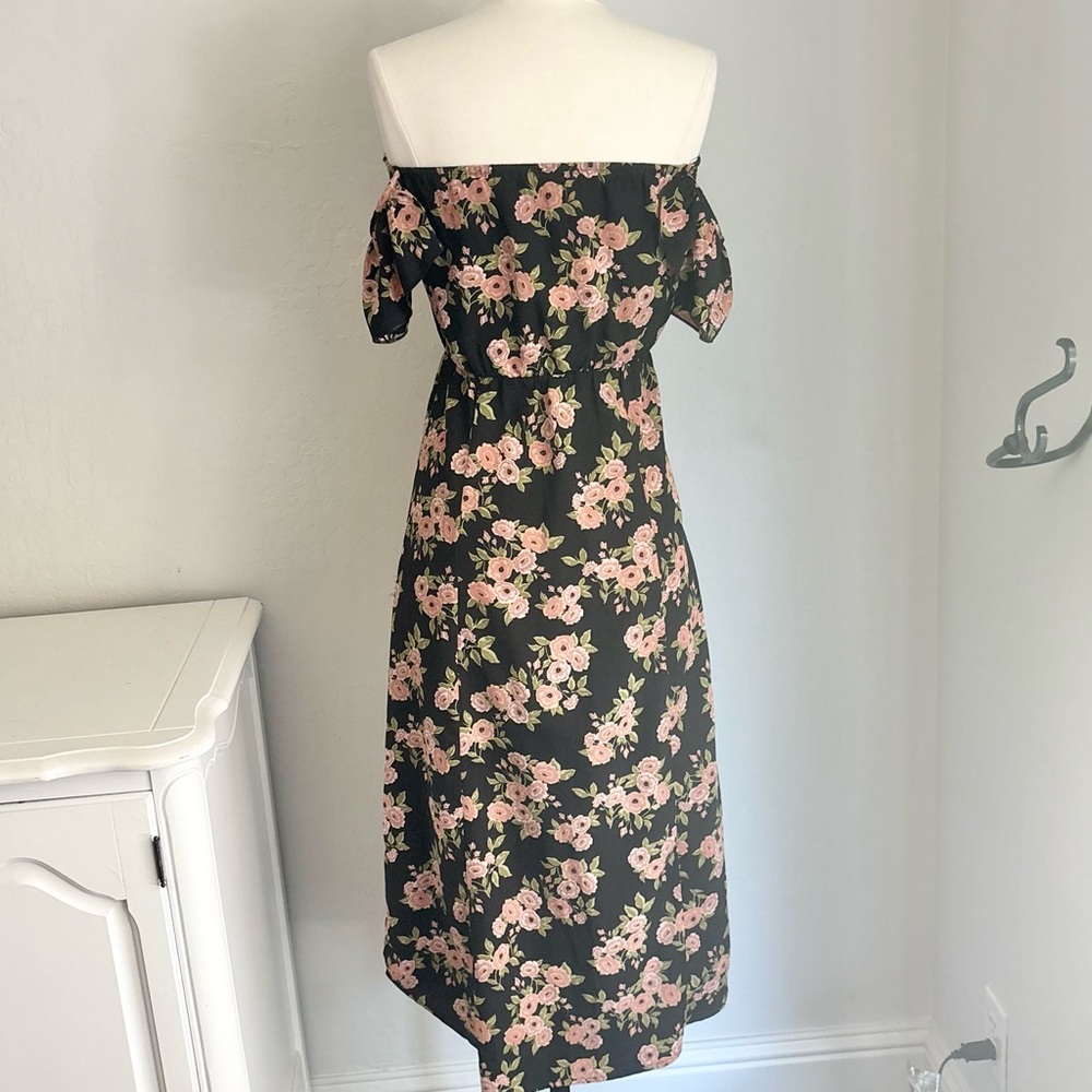 Amuse Society “Sweeter Than You” black floral midi dress, S - Picture 5 of 12